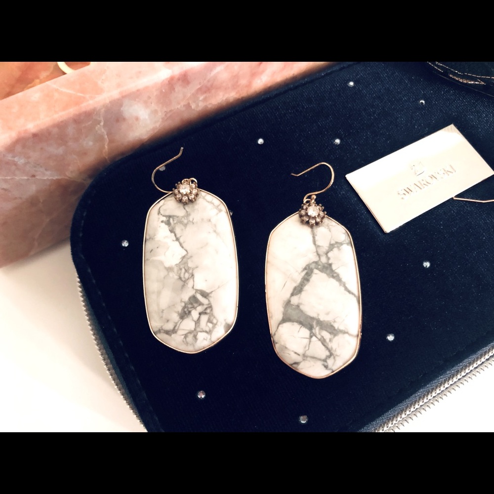Anthropologie marble stone earrings